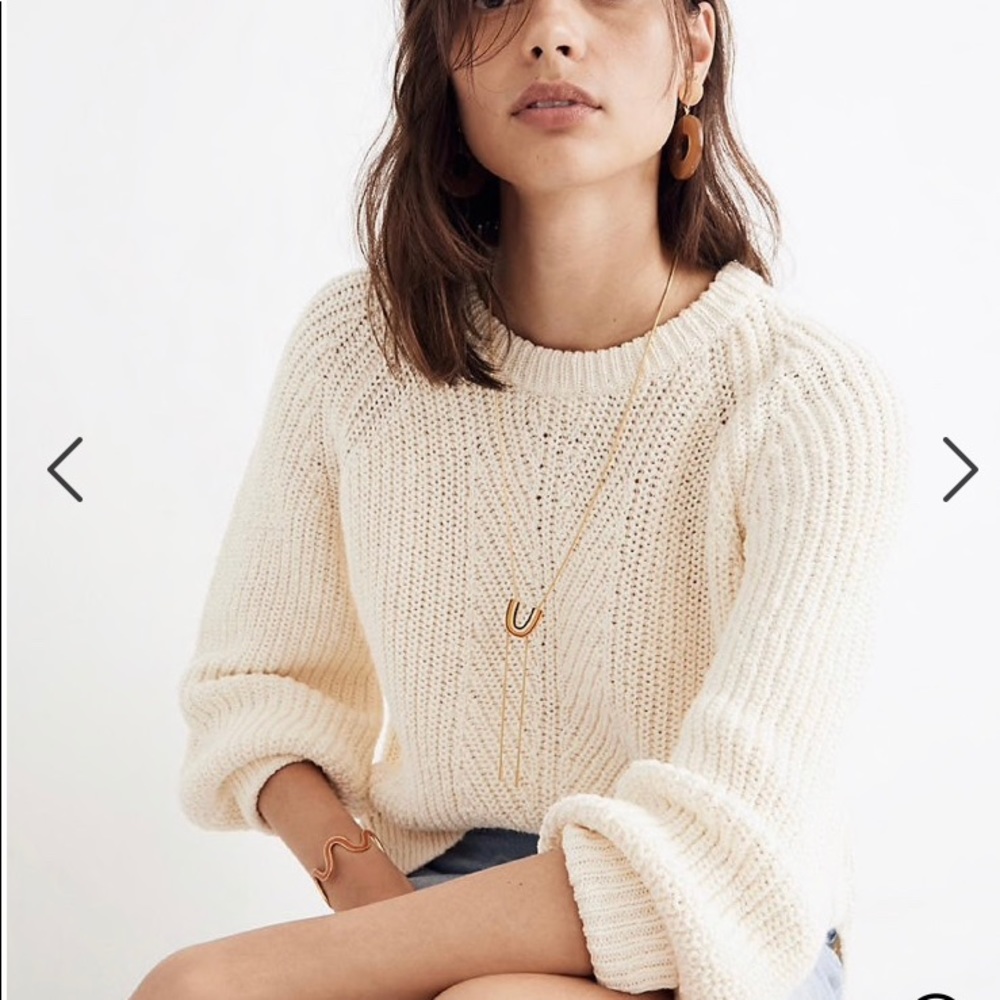Madewell balloon sleeve sweater